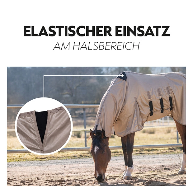 Fly sheet “Kuba” with integrated neck cover Fly sheet “Kuba” with integrated neck cover