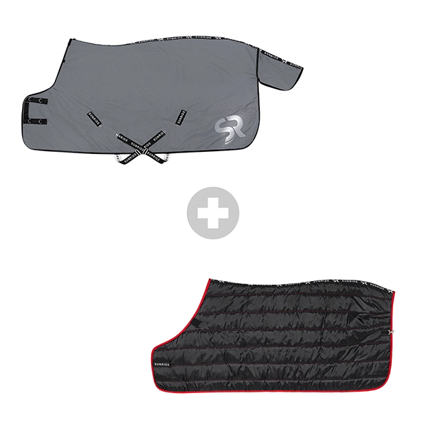 1 set of grey alaska winter rug 450 grams and black under rug 300 grams