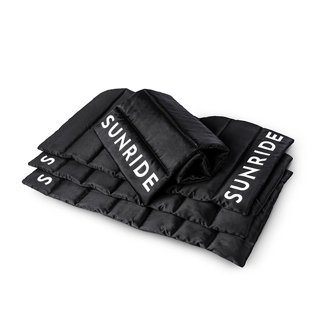 set of four padded stable bandaging pads black