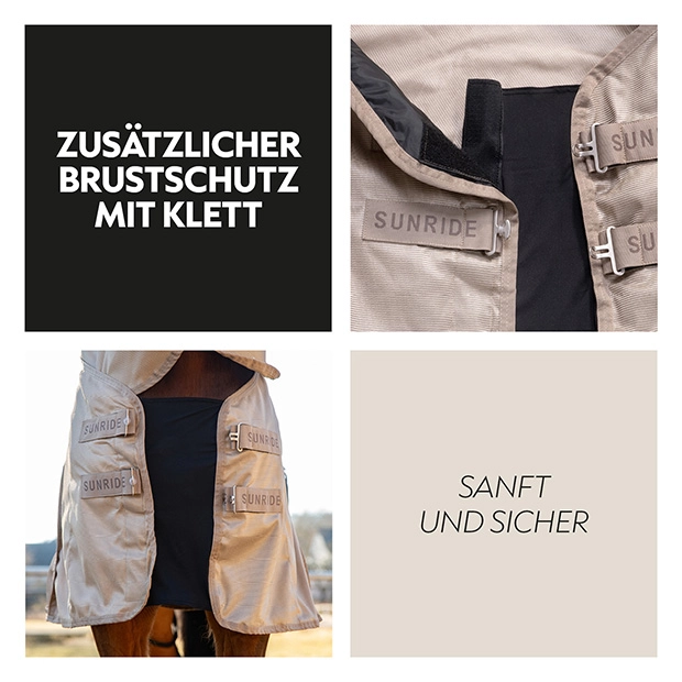 Fly sheet “Kuba” with integrated neck cover Fly sheet “Kuba” with integrated neck cover