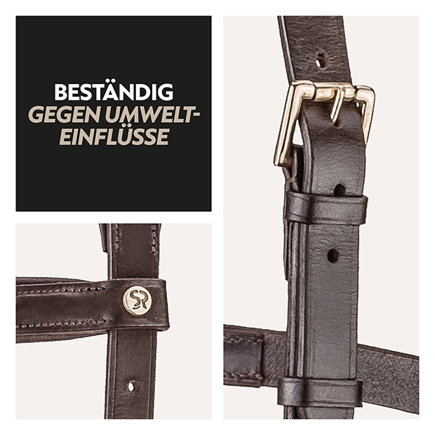 English combined bridle "York" with reins English combined bridle "York" with reins