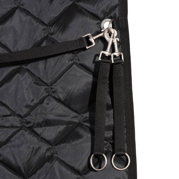 stable curtain black optional hangers optional hangers of black stable curtain with details of various easy clip options for fixations and attachments