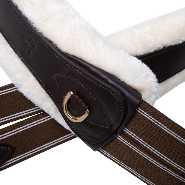 2in1 Leder Sattelgurt mit Fell "SohoFlex" 2in1 Leder Sattelgurt mit Fell "SohoFlex"
