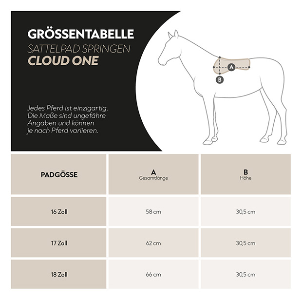 Sattelpad Springen "Cloud One"