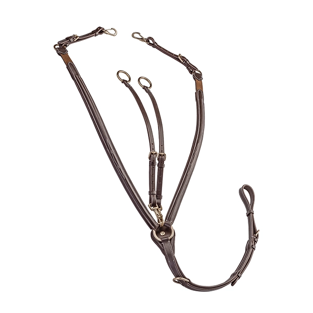 windsor brown leather breastplate with martingal and elastic straps by sunride