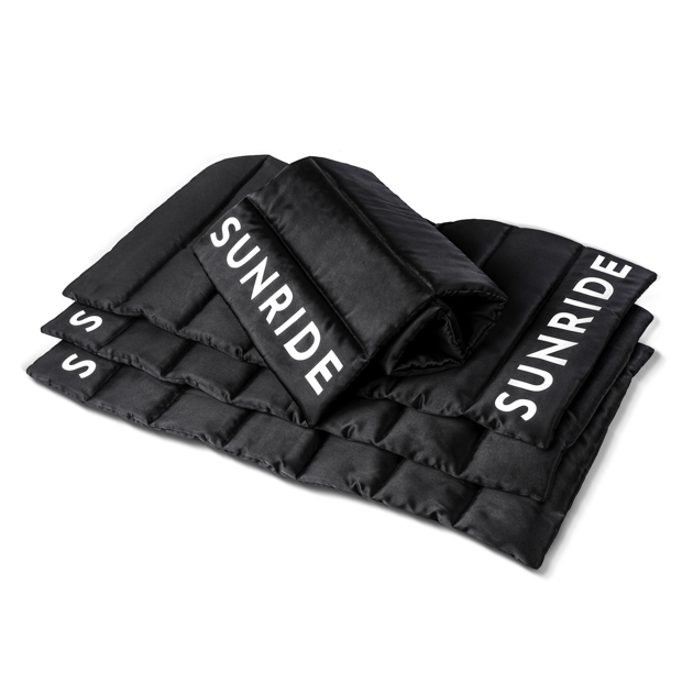 1 set of four padded stable bandaging pads black