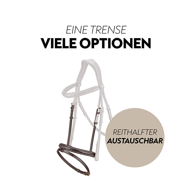 English combined bridle "London" with reins English combined bridle "London" with reins