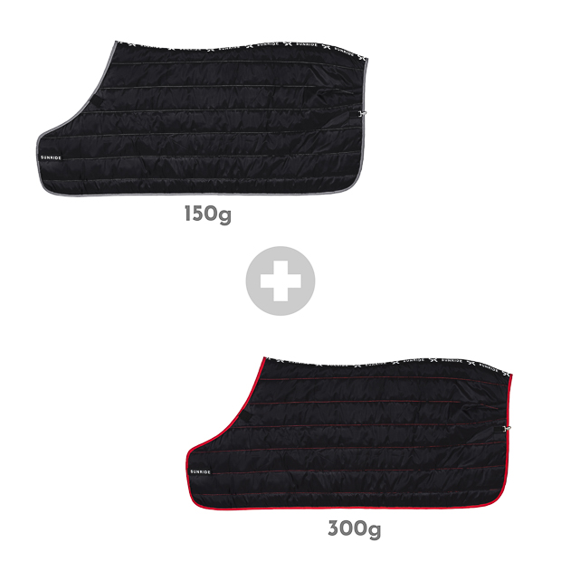 kombination unterdecke 150 gramm und unterdecke 300 gramm kombination aus der unterdecke mit 150 gramm fuellung sowie der unterdecke mit 300 gramm fuellung von sunride