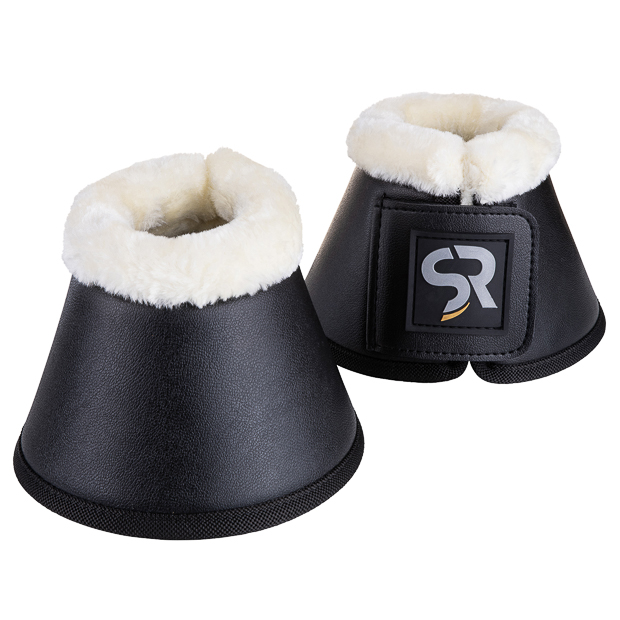 bell boots black leather with fur black leather bell boots with fur and  neoprene inside and velcro closure