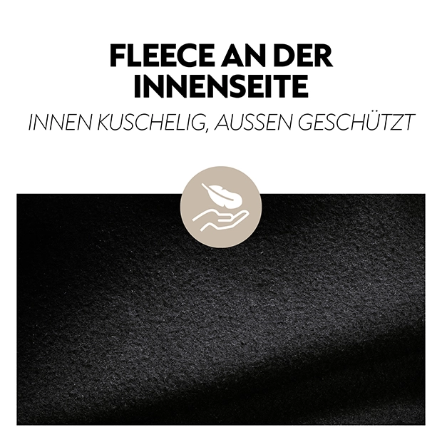 Detailaufnahme des weichen Fleece-Innenfutters der Ausreitdecke Derby für Pferde – innen wärmend und angenehm weich