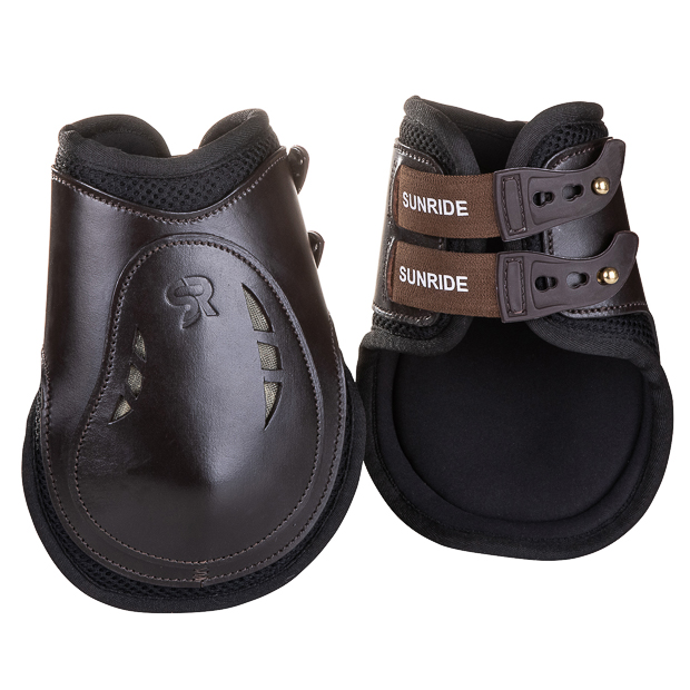 high leather fetlock boots brown brown high leather fetlock boots with protection layer and elastic closure straps by sunride