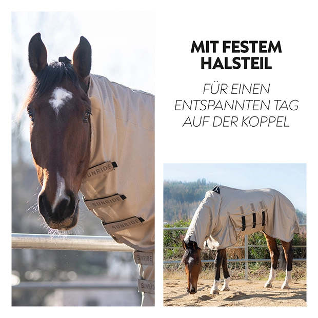 Fly sheet “Kuba” with integrated neck cover Fly sheet “Kuba” with integrated neck cover