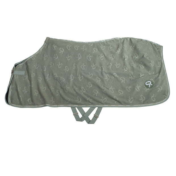 olive cooler rug with removable belly straps wellington line by sunride