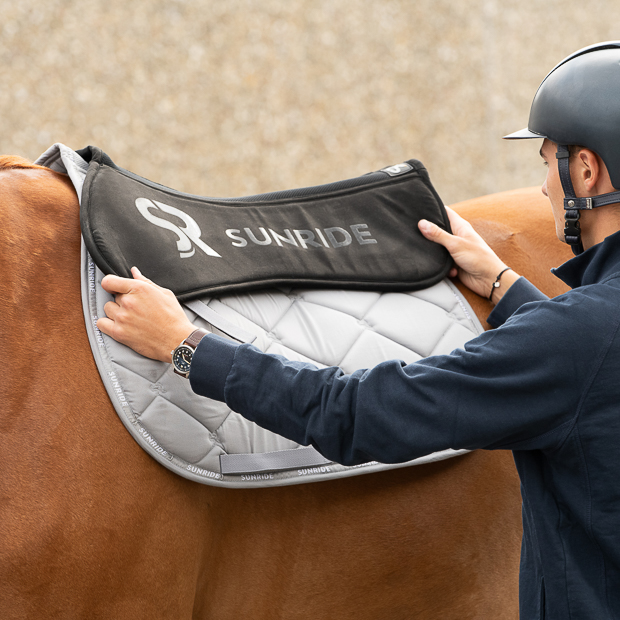 five layer saddle half pad cloud one black for jumping saddles on a horse back