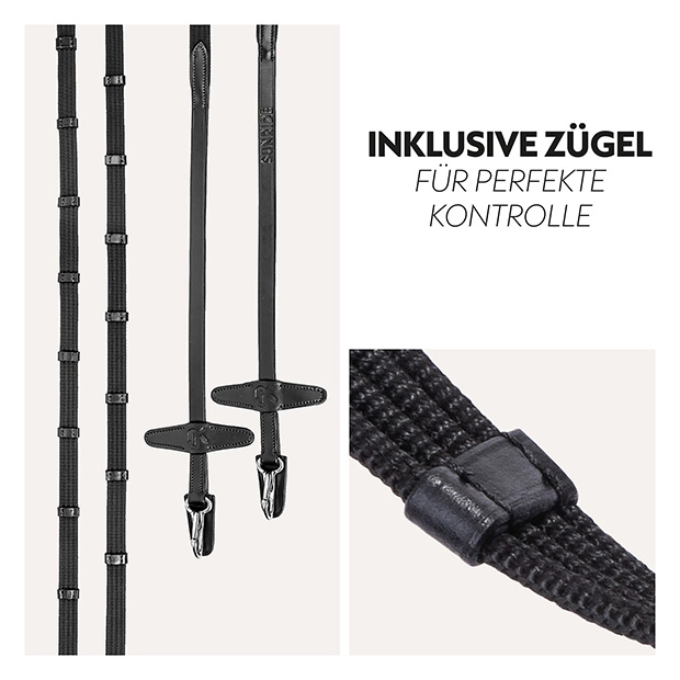 English combined bridle "Berlin" with reins English combined bridle "Berlin" with reins