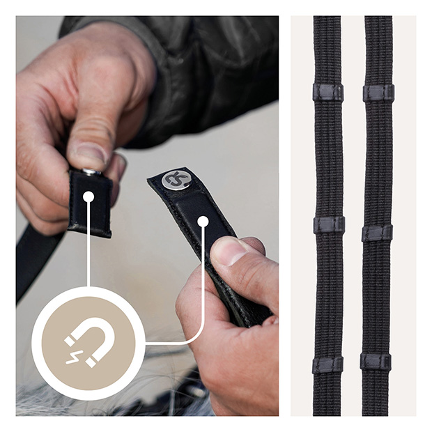 Safety belt reins with magnet "NoPanic" Safety belt reins with magnet "NoPanic"