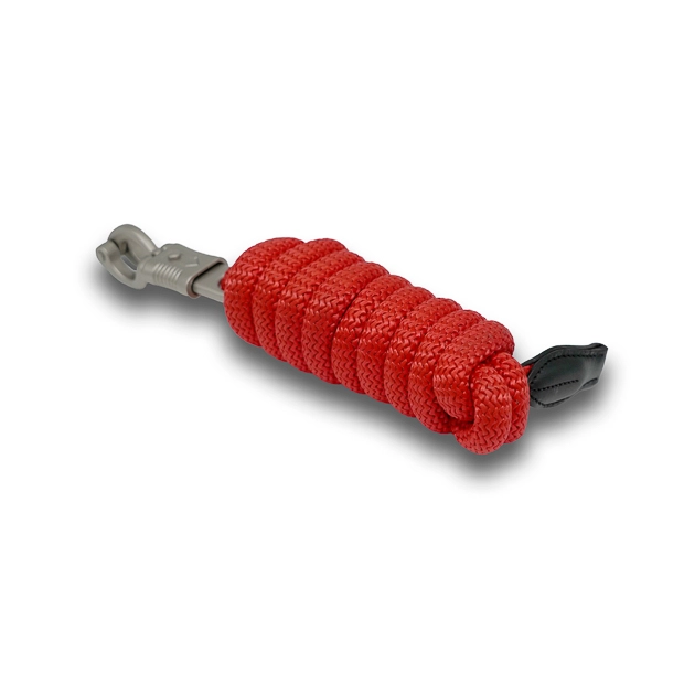 red lead rope with panic snap by sunride 
