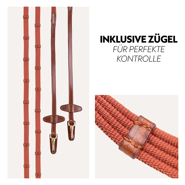 Englisch kombinierte Trense "Berlin" mit Zügel