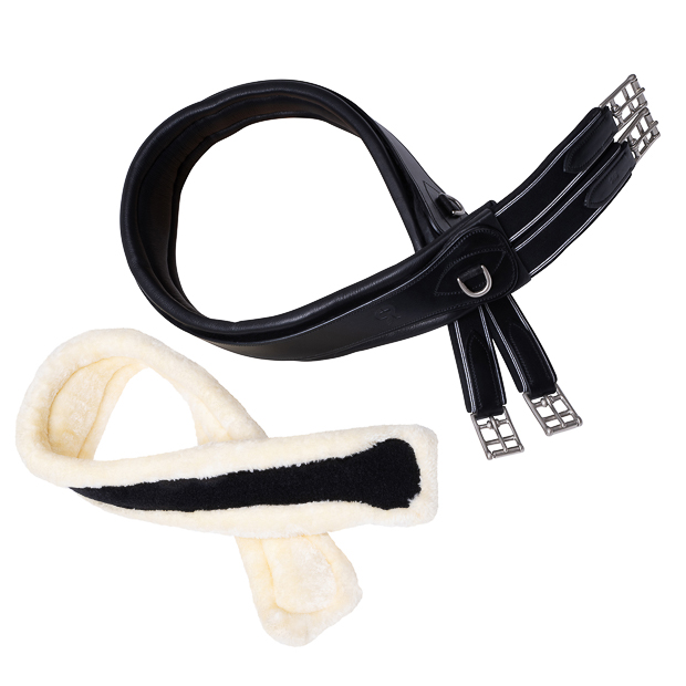2-in-1 Leather Saddle Girth with Fur "SohoFlex" 2-in-1 Leather Saddle Girth with Fur "SohoFlex"