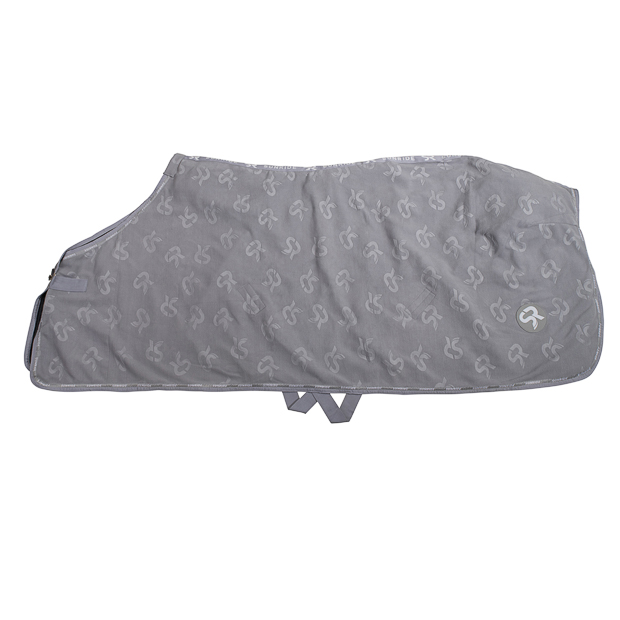 grey cooler rug with removable belly straps wellington line by sunride