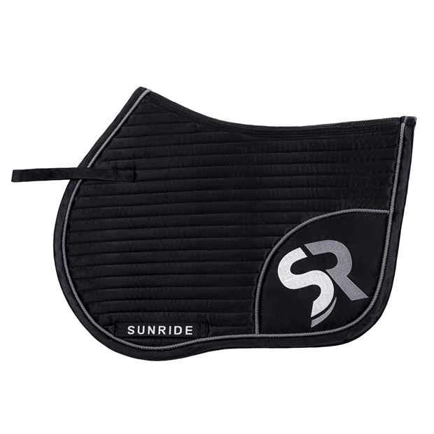 jumping saddle pad sr line black silver black silver sr line jumping saddle pad with breathable air mesh spine by sunride