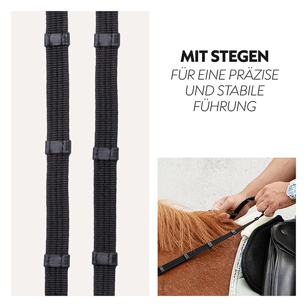 Safety belt reins with magnet "NoPanic"