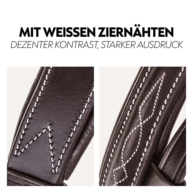 English combined bridle "London" with reins English combined bridle "London" with reins