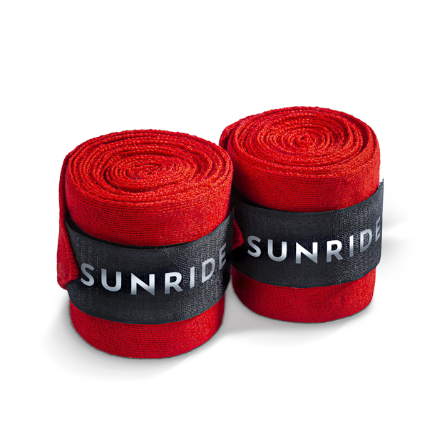 rote reflektierende bandagen im set rote bandagen mit reflektierender sunride aufschrift im set