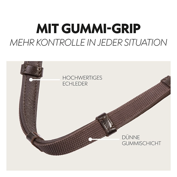 Rubber reins with bars