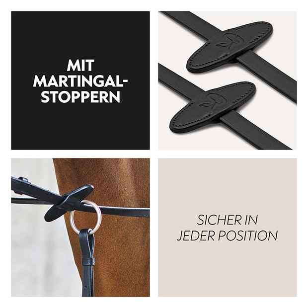 Safety rubber reins with magnet "NoPanic" Safety rubber reins with magnet "NoPanic"