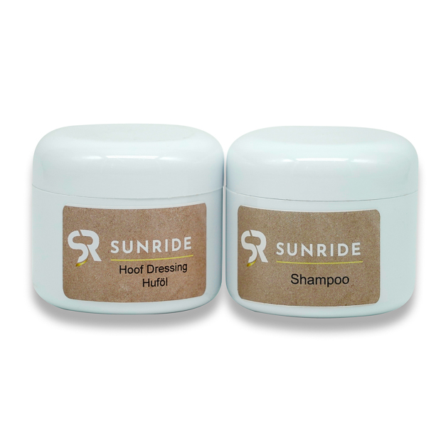 1 probenset bestehend aus hufoel sowie shampoo je 20 ml