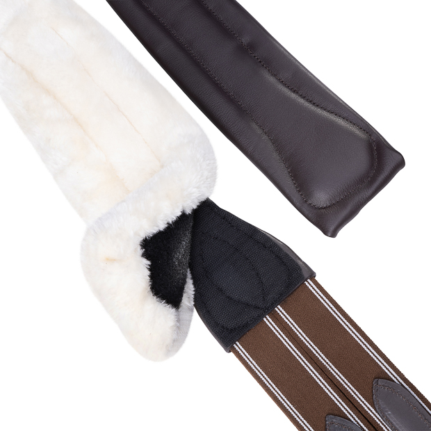 2-in-1 Leather Saddle Girth with Fur "SohoFlex" 2-in-1 Leather Saddle Girth with Fur "SohoFlex"