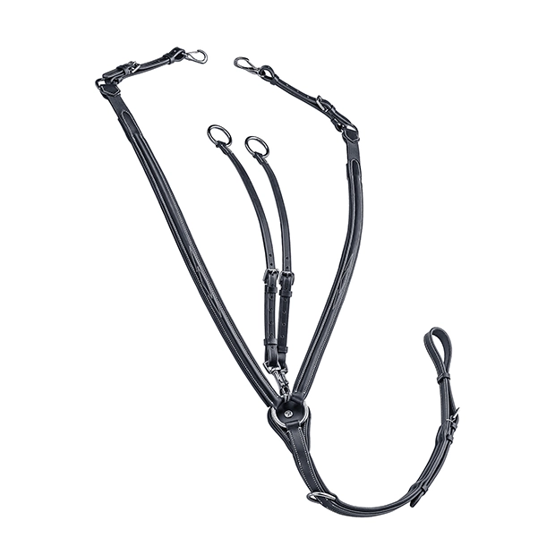 windsor black breastplate with martingal and elastic straps by sunride